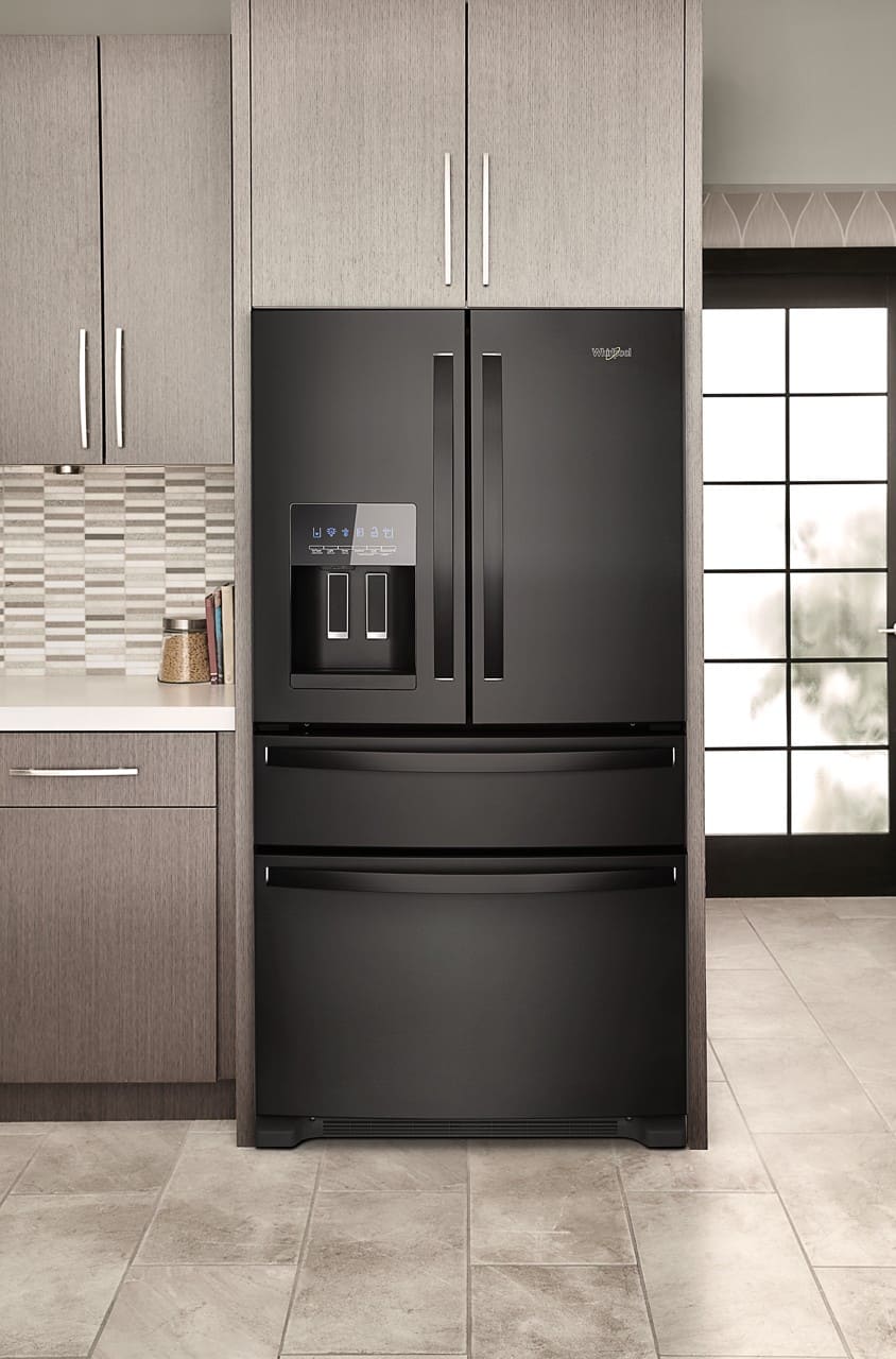 Alt View 12. Whirlpool - 24.5 Cu. Ft. French Door Refrigerator with Two-Tier Freezer Storage - Black.