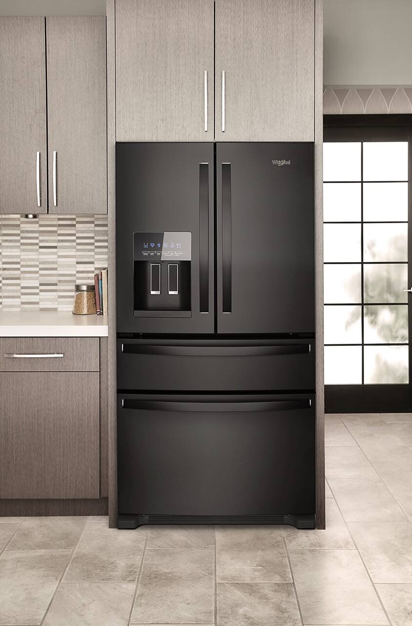 Alt View 12. Whirlpool - 24.5 Cu. Ft. French Door Refrigerator with Two-Tier Freezer Storage - Black.