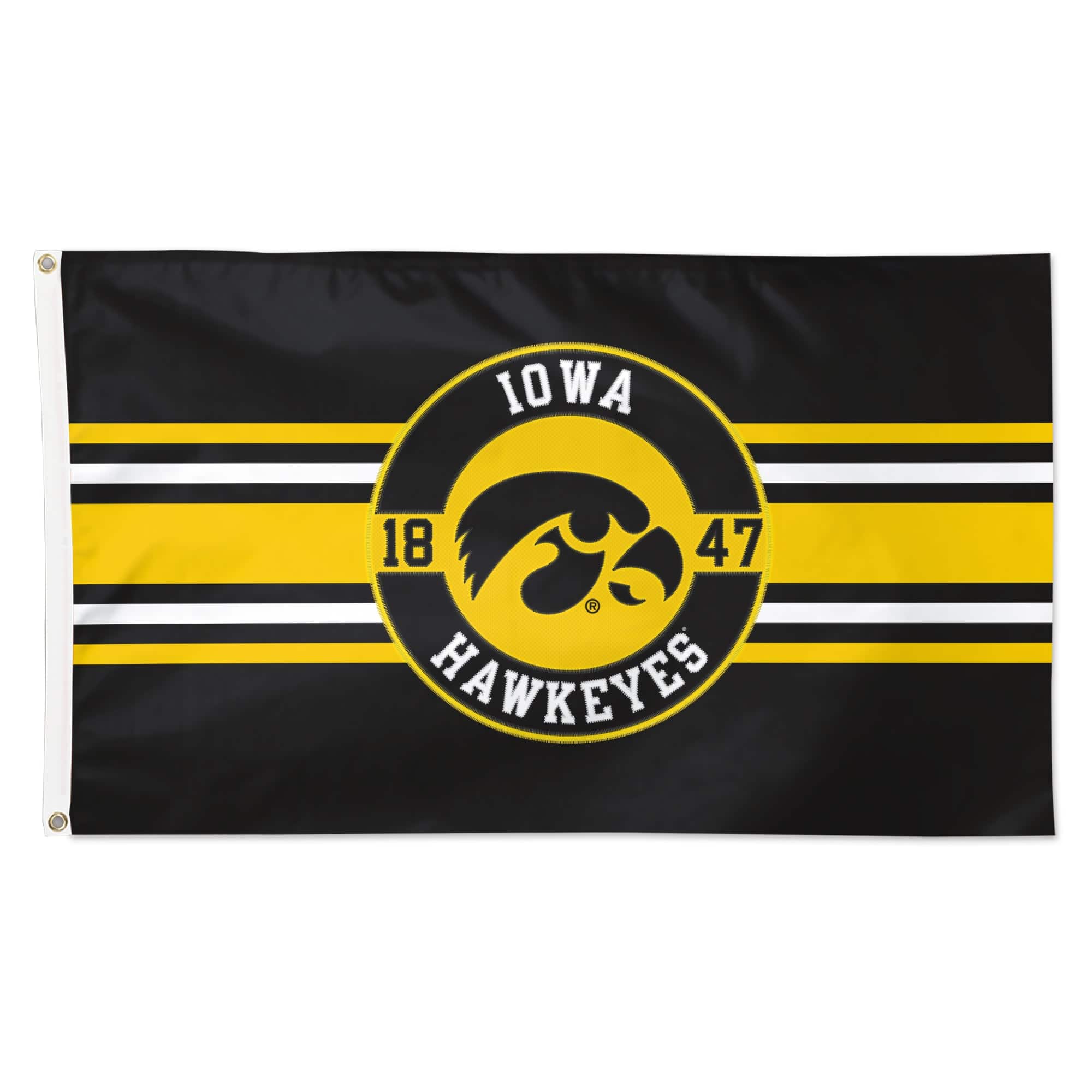 WinCraft - Iowa Hawkeyes 3' x 5' Applique Flag - Multicolor