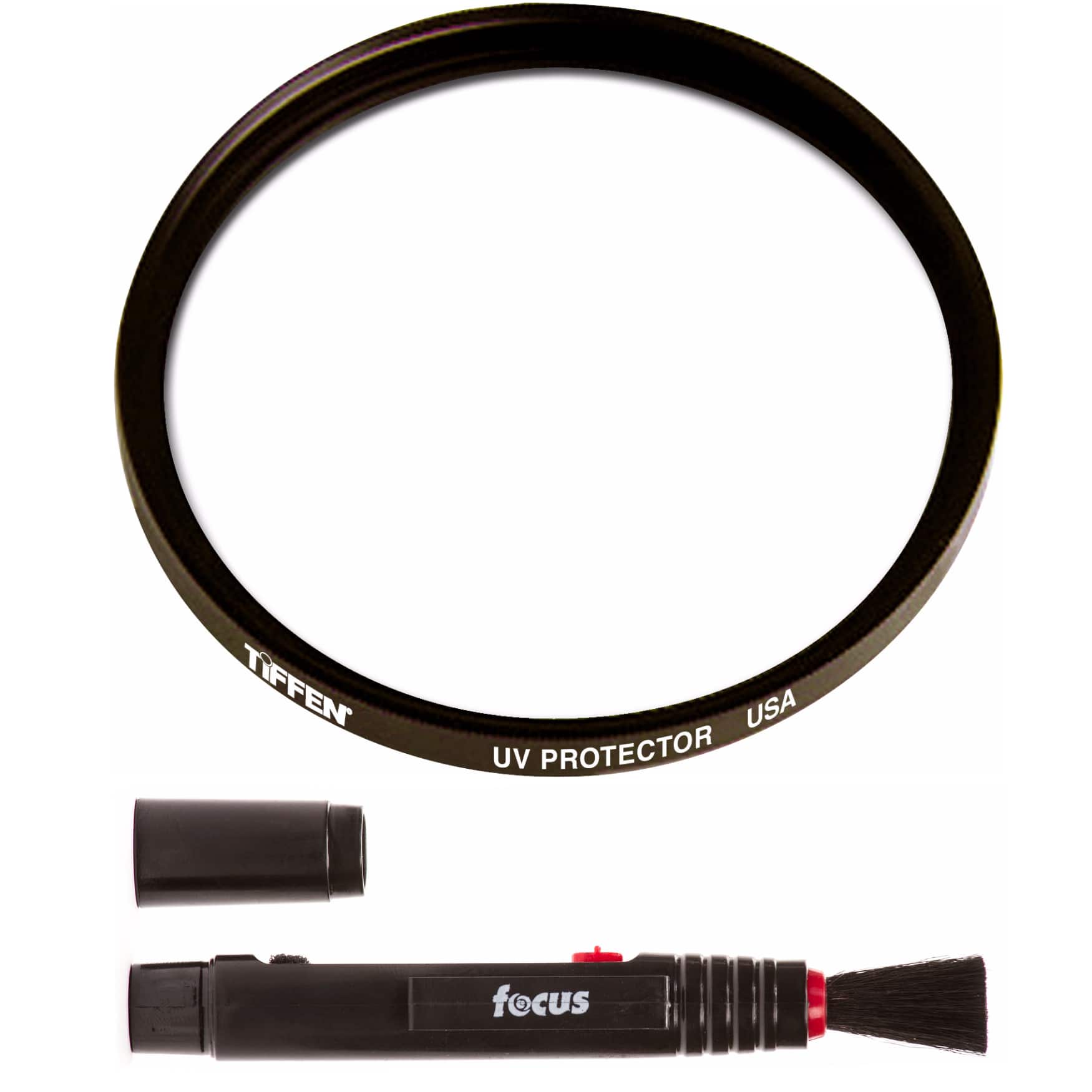 Tiffen - 37mm UV Protector Lens Filter with Lens Cleaning Brush Tool Bundle