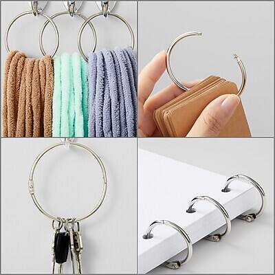 Alt View 3. Staples - Book Rings, 2", Silver, 50/Pack  - Silver.