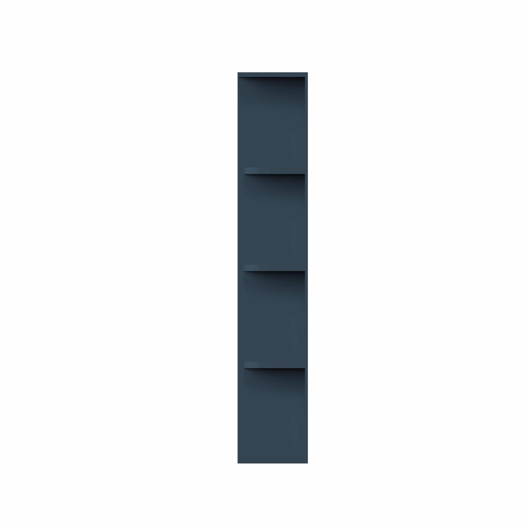 Angle. Boyel Living - 9-in W x 42-in H x 12-in D Shaker RTA Kitchen Wall End Open Shelf Cabinet - Charcoal Blue.