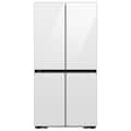 Samsung - 35 in. Wide Bespoke 22 cu. ft. Counter Depth 4-Door French Door Refrigerator with Zero Clearance Fit - White Glass
