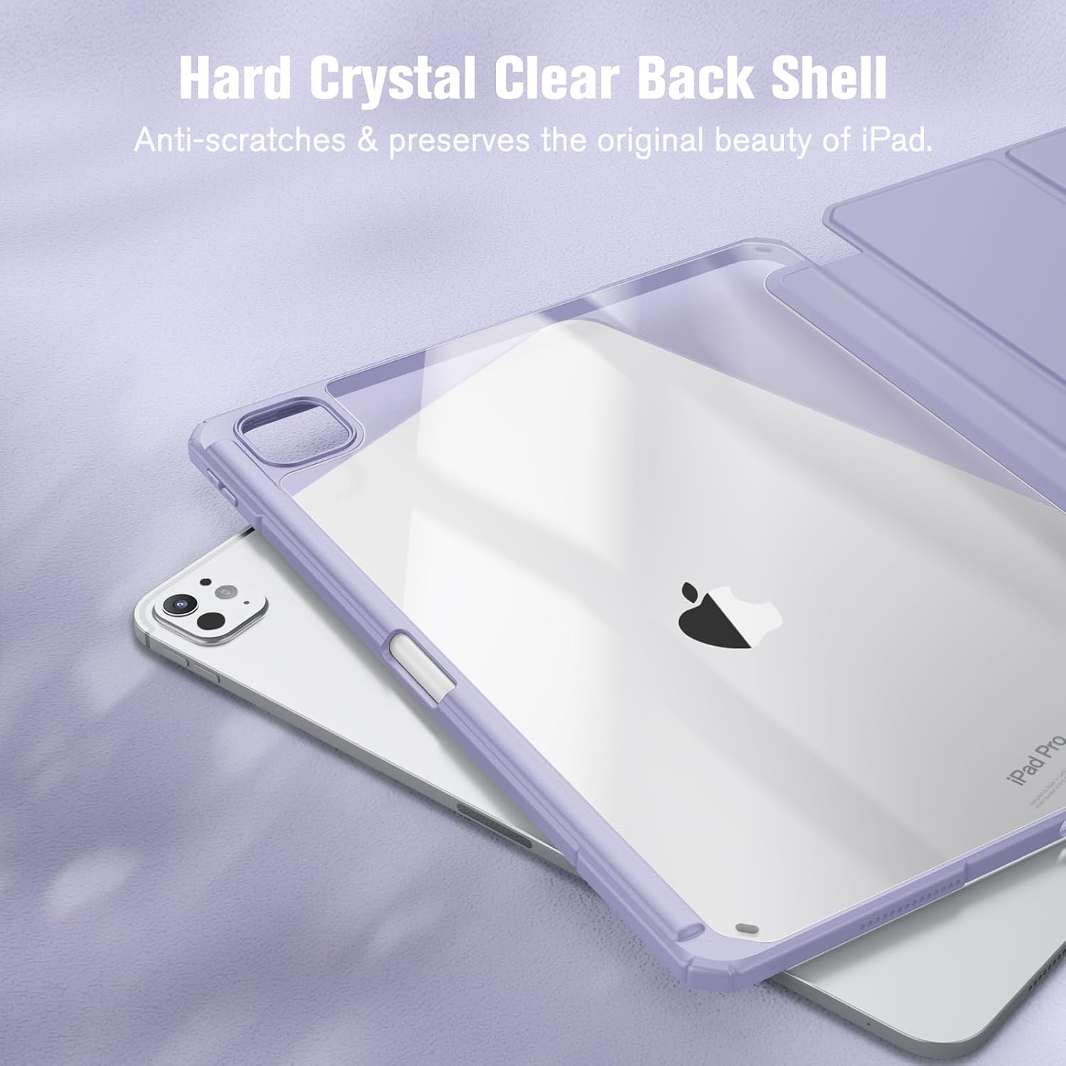 Hard Crystal Clear Back Shell  
Anti-scratches & preserves the original beauty of iPad.