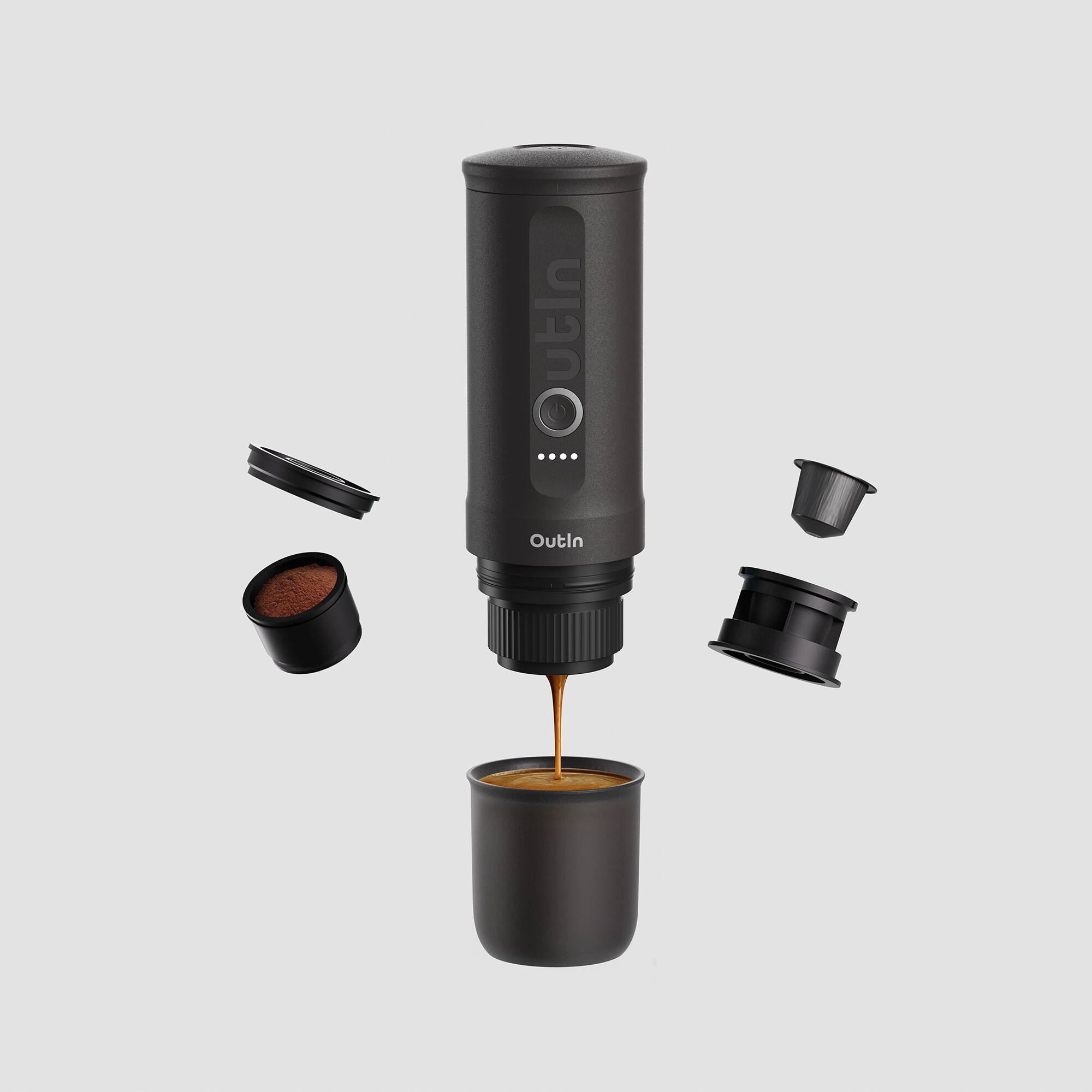 Outin Nano Portable Electric Espresso Machine Travel Kit (Space