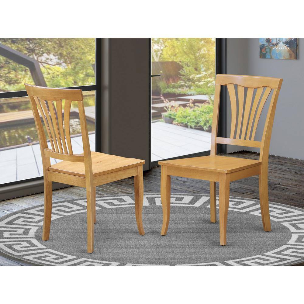 Angle. East West Furniture - Dining Room Set Oak - Brown.