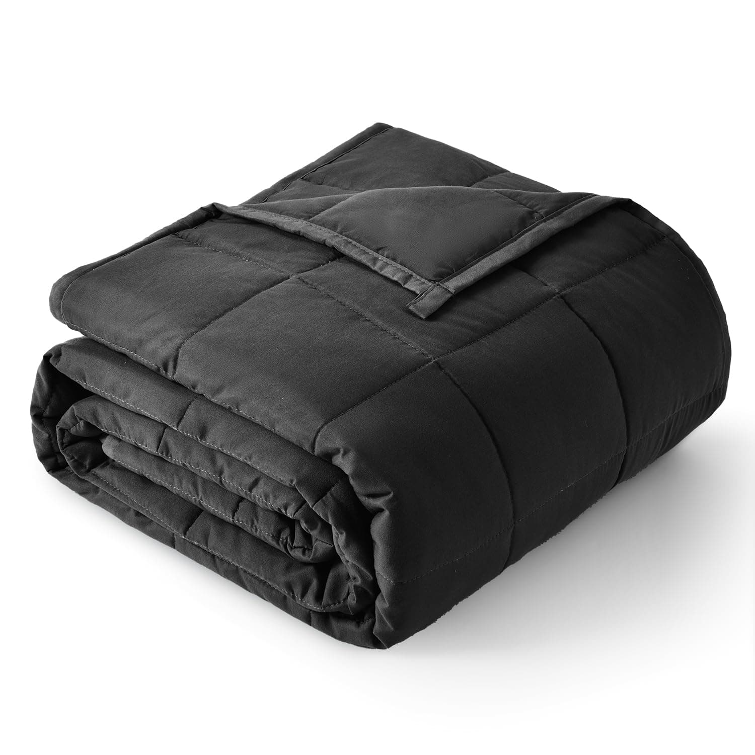 NICHOLAS KLEIN - Weighted Blanket For Adults Breathable Sleeping Soft Heavy Microfiber Material With Glass Beads All Season - Black 48"x72"-15lbs