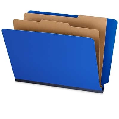 "Staples - 60% Recycled Pressboard Classification Folder, 2-Dividers, 2"" Expansion, Letter Size, Dark 10/Box - Blue" price history on PriceWatchPro