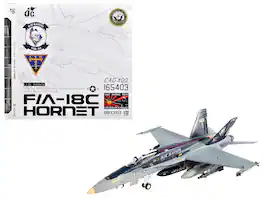 JC Wings - McDonnell Douglas F/A-18C Hornet Aircraft VFA-34 Blue Blasters USS Carl Vinson Last Cruise 2018 United States Navy 1/72 - Grey, Blue