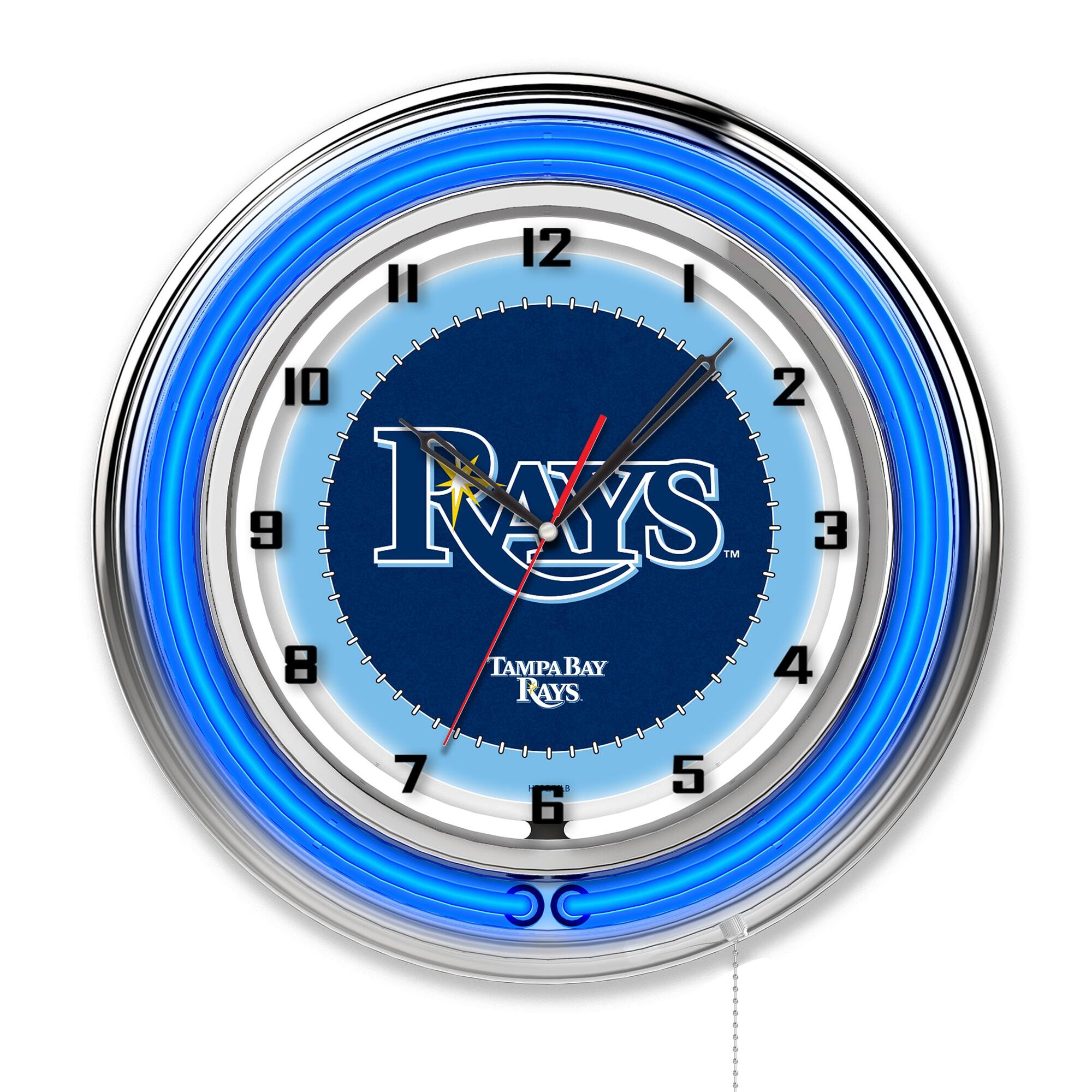 Holland Bar Stool Co. - Tampa Bay Rays 19" Double Neon Wall Clock - Multicolor