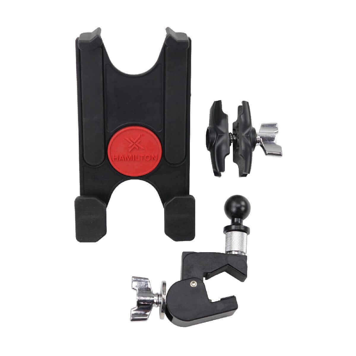 Angle. Gibraltar Hardware - Dual Adjust Tablet C-Clamp Table Stand Mount for Workstation, No Slip with Adjustable Angle Placement - Black.