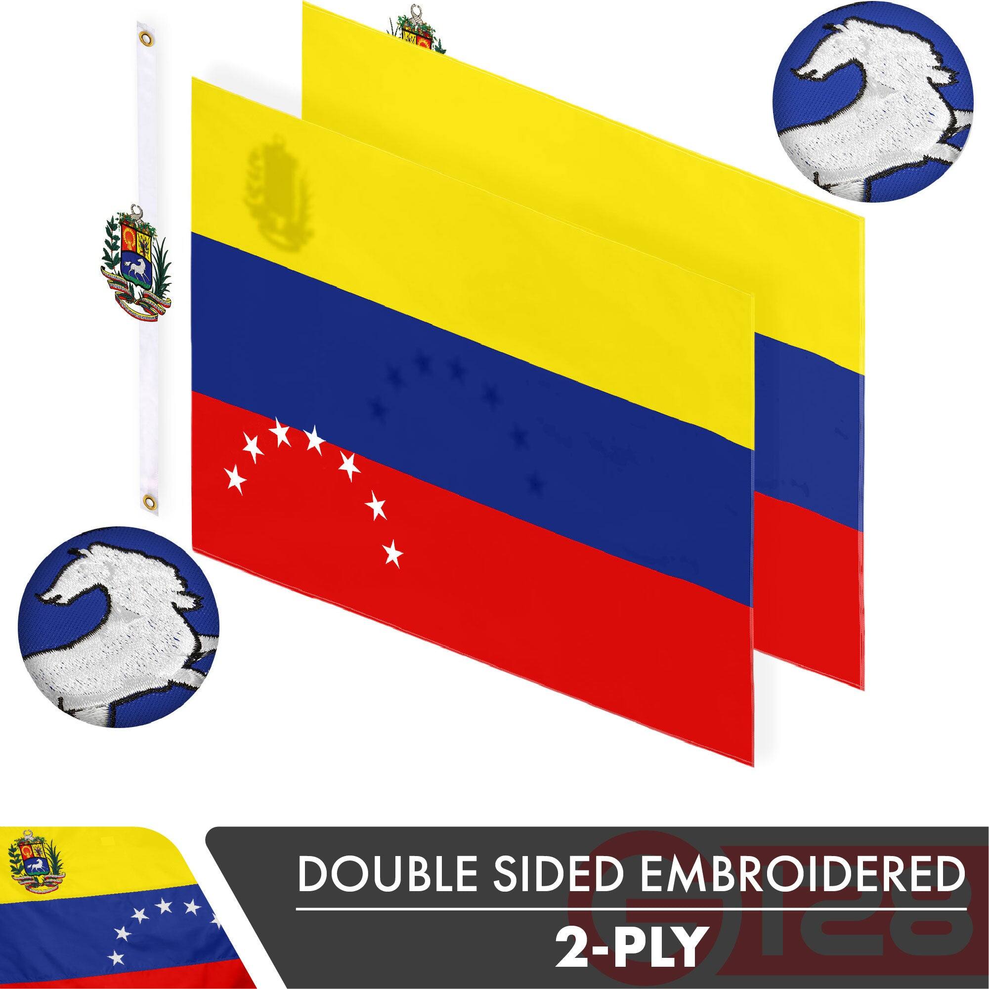DOUBLE SIDED EMBROIDERED 2-PLY