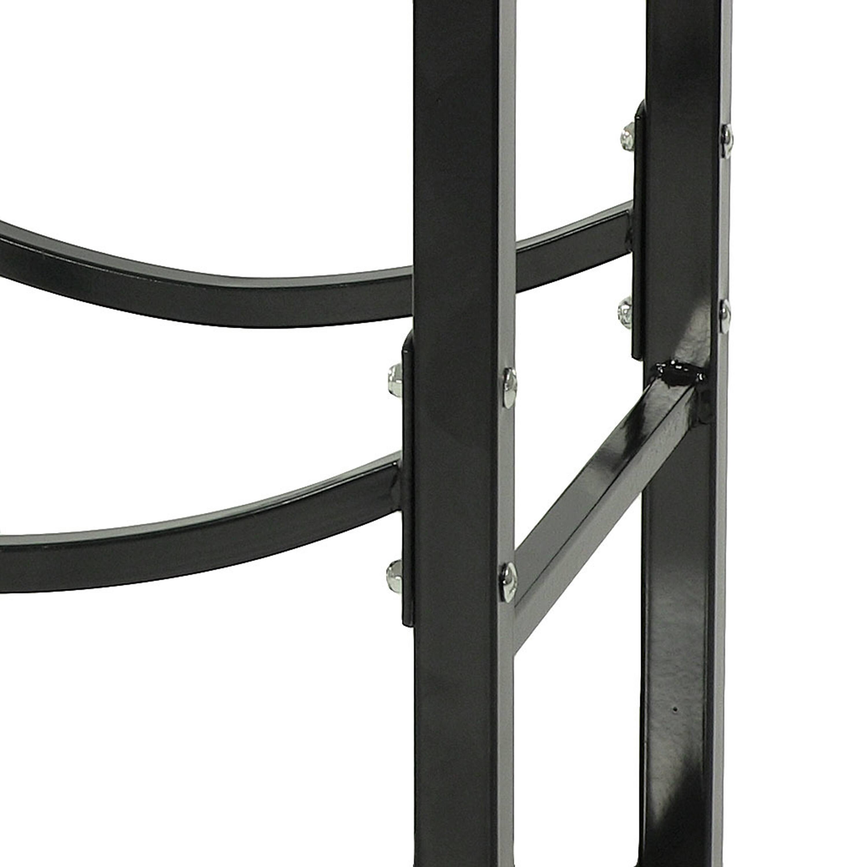 Alt View 10. Sunnydaze - 32 in Steel Firewood Log Rack with Tool Holders - Black.