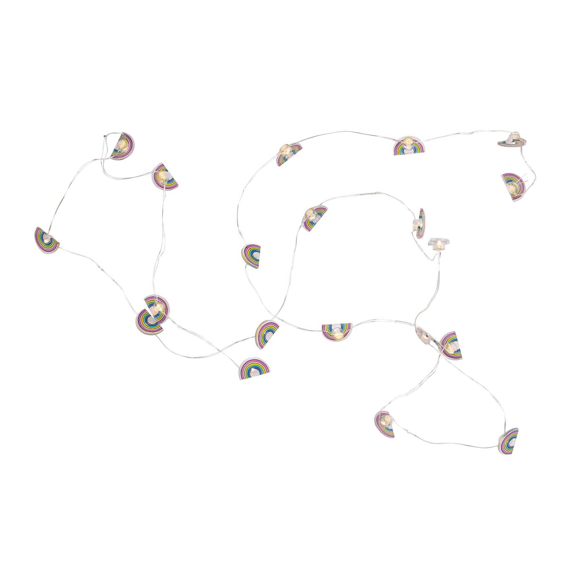 Alt View 3. Northlight - LED Rainbow Fairy Lights - Warm White - 2.75' Silver Wire - 10ct - Multi.
