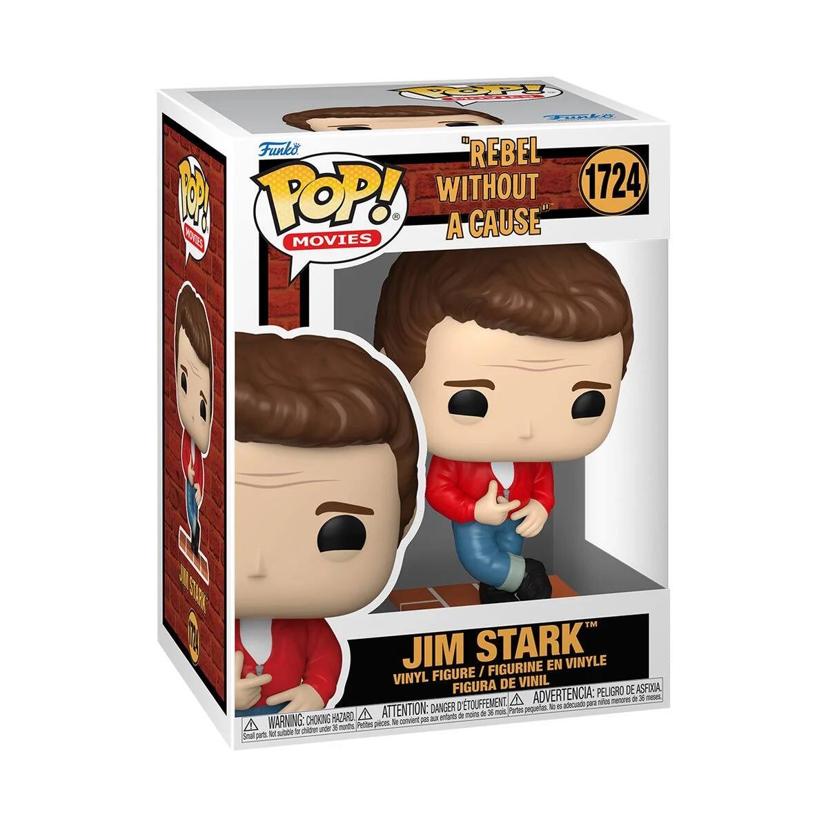 10 Funko Pop! Movies "Rebel Without A Cause" 1724 Jim Stark Vinyl Figure / Figurine En Vinyle / Figura De Vinil / Peligro de Asfixia D'etouffement A Advertencia: - Nemora de 35 mos Pates pequtes HAZARO entonts - nom WARNING: CHOKING HAZARD: Small parts. Not suitable for children under 3 years. ATTENTION: DANGER de 3 mos. Petites pièces.