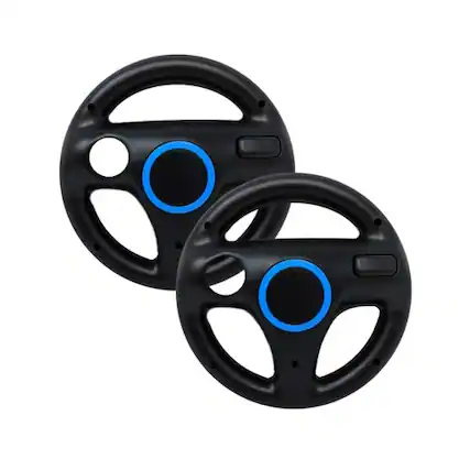 Front. Old Skool - Old Skool Wii Wheel BLACK (2 PACK).