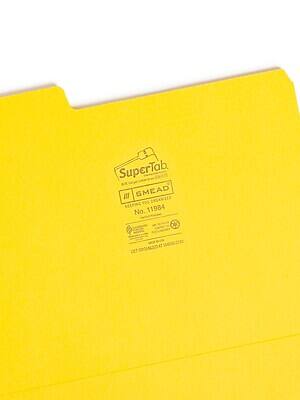 Smead SuperTab File Folder, Oversized 1/3 Cut Tab, Letter Size, 100/Box ...