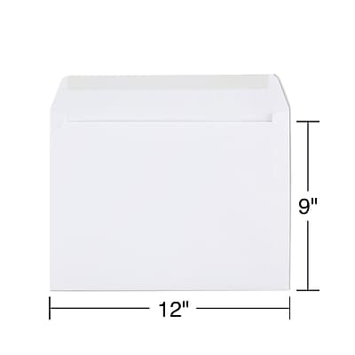 Alt View 2. Staples - Gummed Booklet Envelopes, 9" x 12", 100/Box (473009/19307) - White.