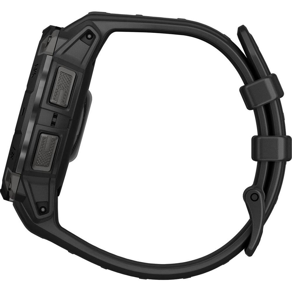 Alt View 4. Garmin - Instinct 3 GPS Smartwatch 45 mm AMOLED + Charging Dock & Extra Cable Bundle - Black with Black Band.