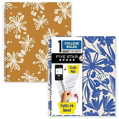 COLLEGE RULED  
SUBJECT 180 SHEETS  
FIVE STAR  
2 PACK  

Study App  

Fights ink bleed