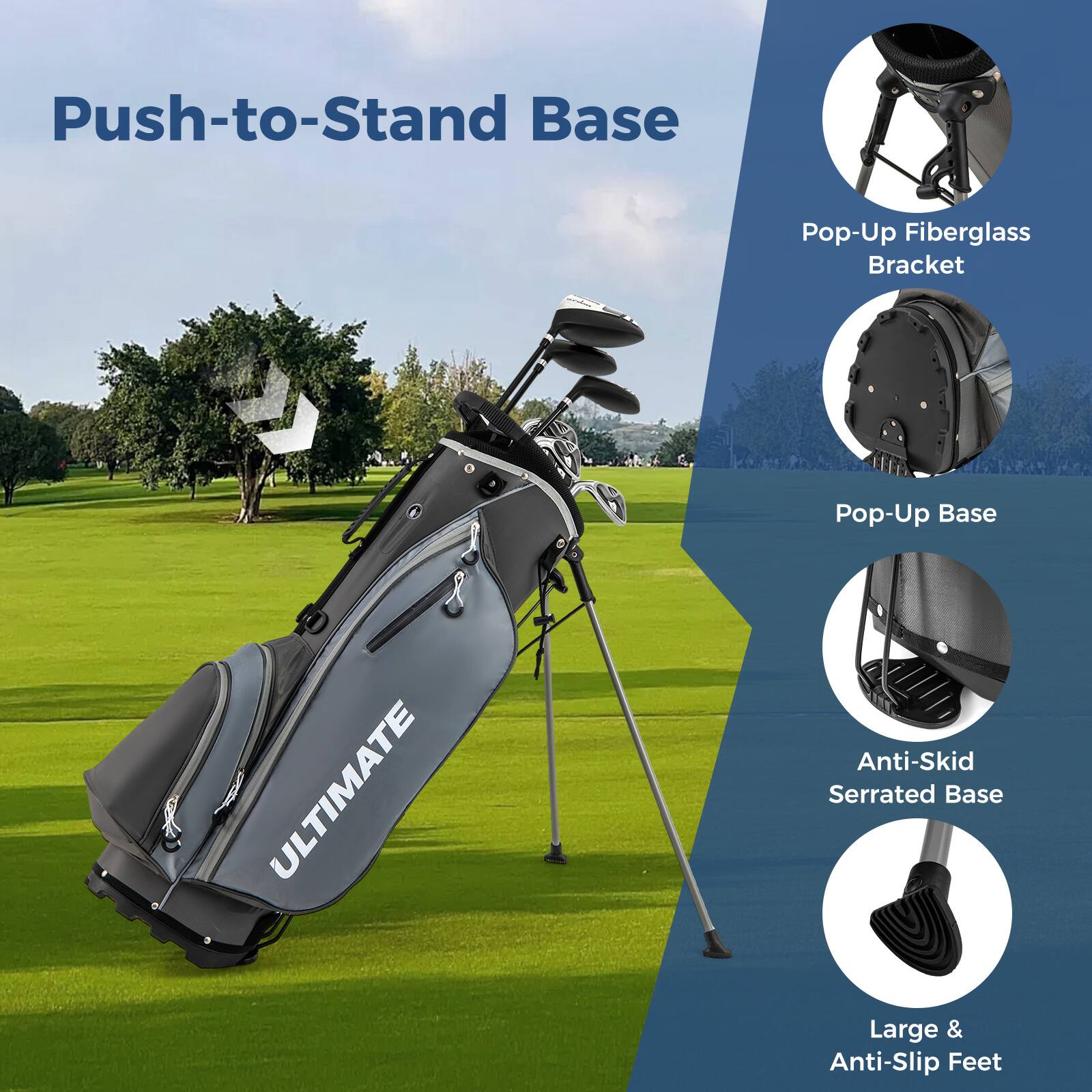 Gymax Men's Left Handed Complete Golf Clubs & Bag Set w/460CC #1