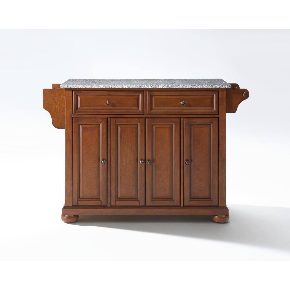 Left. Crosley Furniture - Alexandria Granite Top Full Size Kitchen Island/Cart - Cherry.