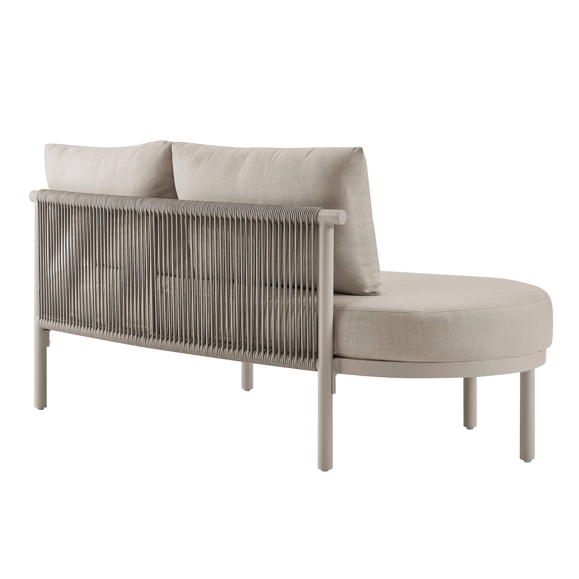 Alt View 3. Modway - Porta Left-Arm Facing Outdoor Aluminum Modular Piece by Modway - Khaki Stone.