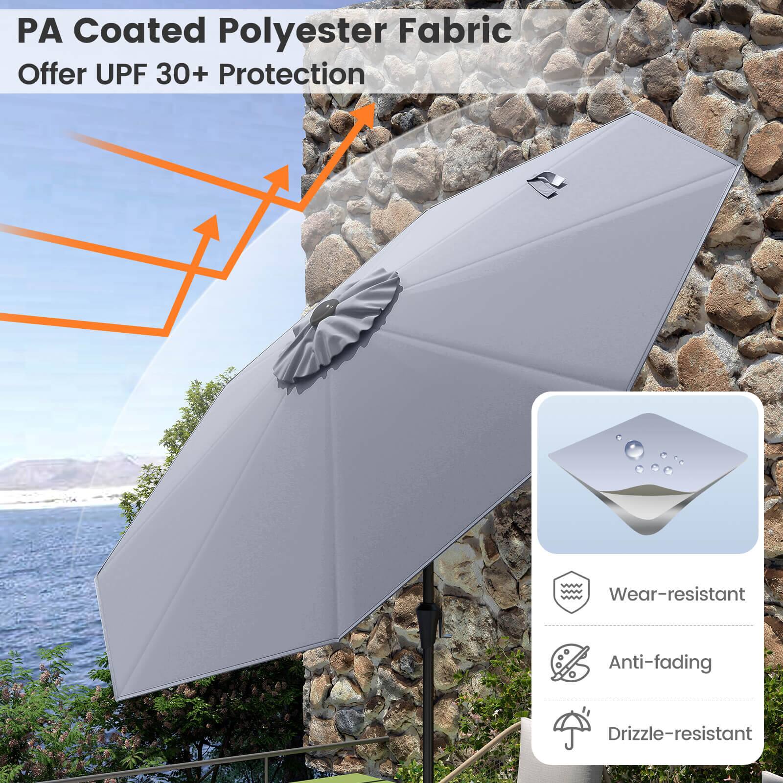 PA Coated Polyester Fabric  
Offer UPF 30+ Protection  
Wear-resistant  
Anti-fading  
Drizzle-resistant