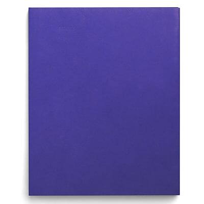 Front. Staples - Staples Smooth 2-Pocket Paper Folder with Fasteners, Indigo, 25/Box (50774/27542-CC) - Indigo.