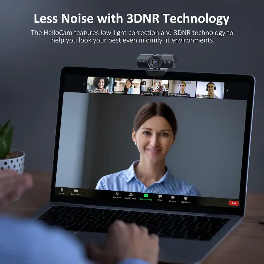 Hello Compatible Camera NexiGo HelloCam 1080p Webcam, Windows Hello Facial Recognition, Privacy ...