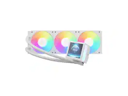 GAMDIAS - CHIONE P5-360 AIO CPU Cooler, 360mm, 3.4" LCD, Rotatable Pump, PWM/ARGB Sync, LGA 1851/AM5 - White