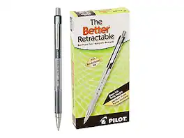 Pilot - Better Retractable Ballpoint Pens, Medium Point, Black Ink, Dozen (30005)