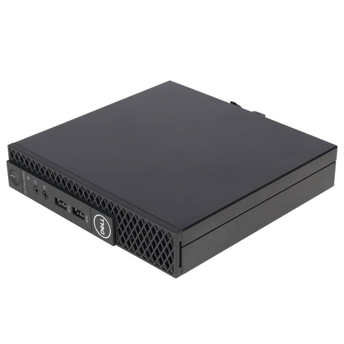 Alt View 1. Dell - Dell OptiPlex 3060 Micro PC, Intel Core i3-8100T 3.1 GHz, 8GB DDR4 RAM, 128GB SSD, USB Keyboard&Mouse, Windows 11 Pro - Black.