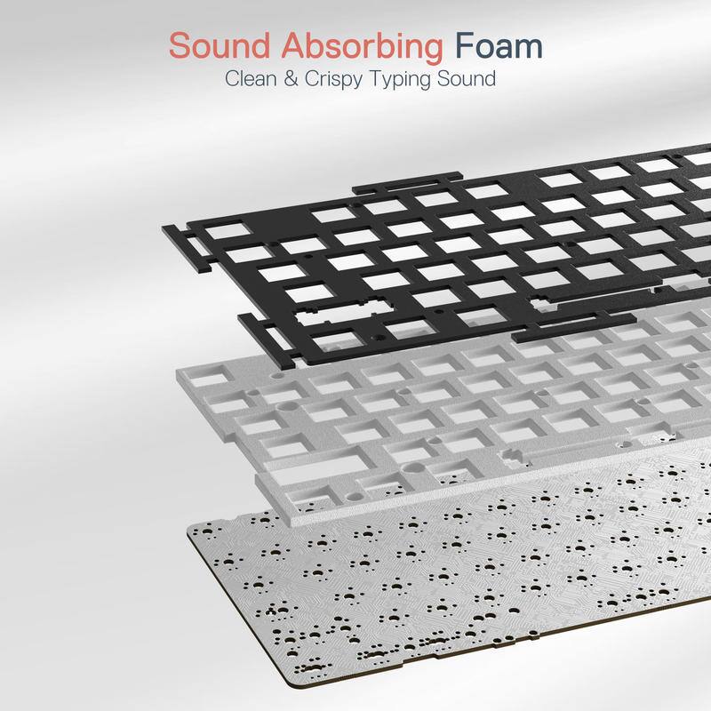 Sound Absorbing Foam  
Clean & Crispy Typing Sound