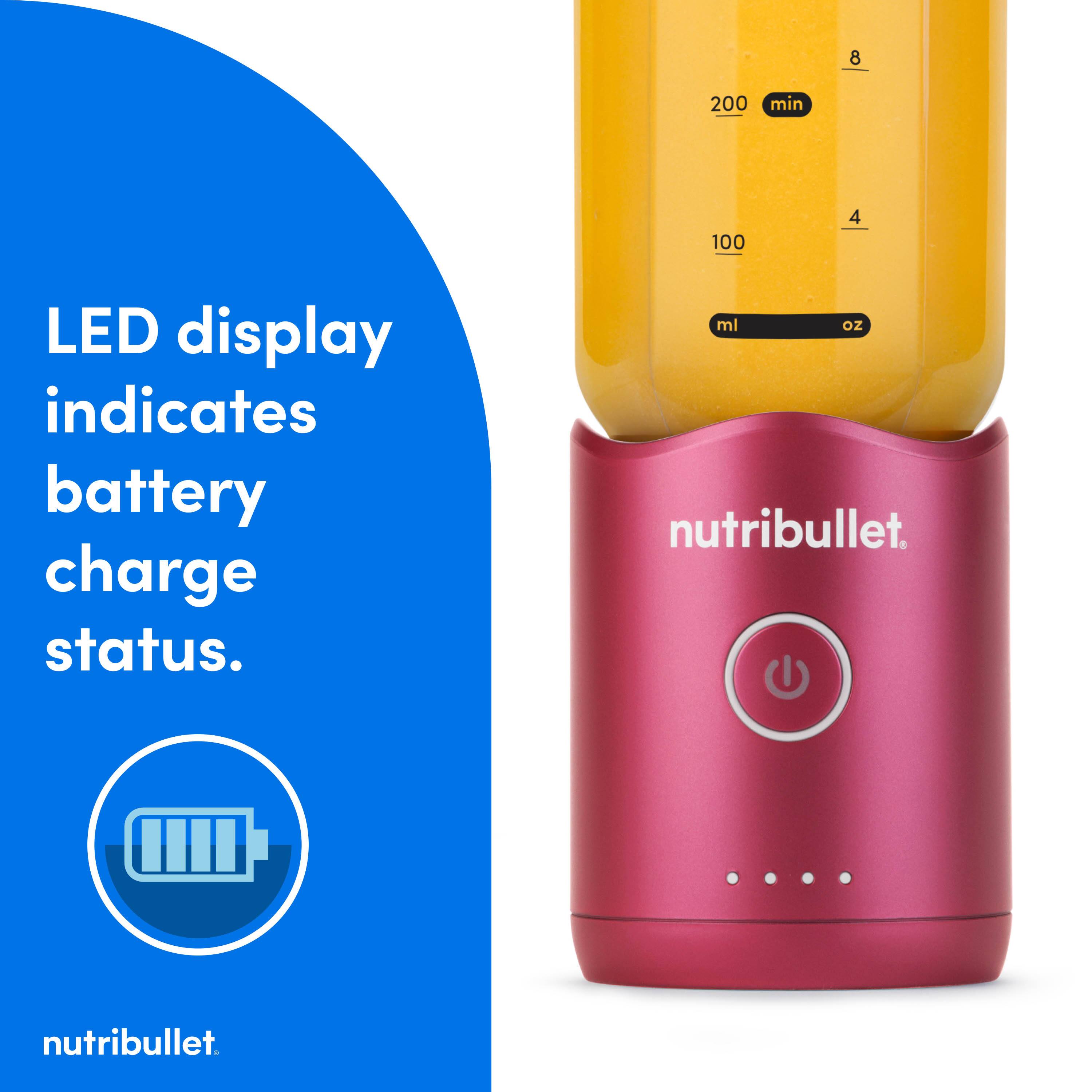 LED display indicates battery charge status.  
nutribullet.