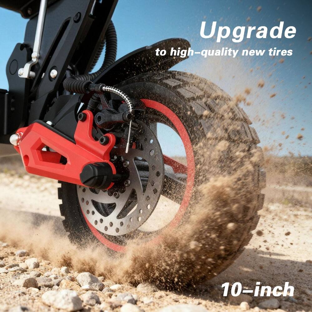 Upgrade to high-quality new tires  
10-inch
