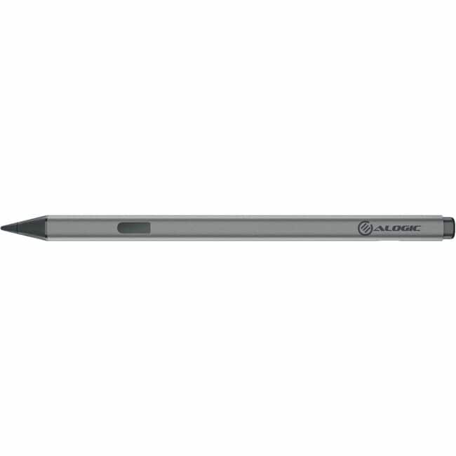 Alogic - Clarity Active Stylus Pen 2 - Integrated Writing Pen - 1 - Replaceable Stylus Tip - Anodized Aluminum - Silver