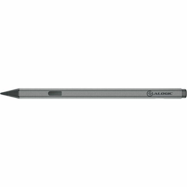 Front. Alogic - Alogic Clarity Active Stylus Pen 2 - Integrated Writing Pen - 1 - Replaceable Stylus Tip - Anodized Aluminum - Silver.