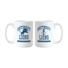 Logo Brands - Detroit Lions 15oz. Current & Throwback Mug Set - Multicolor