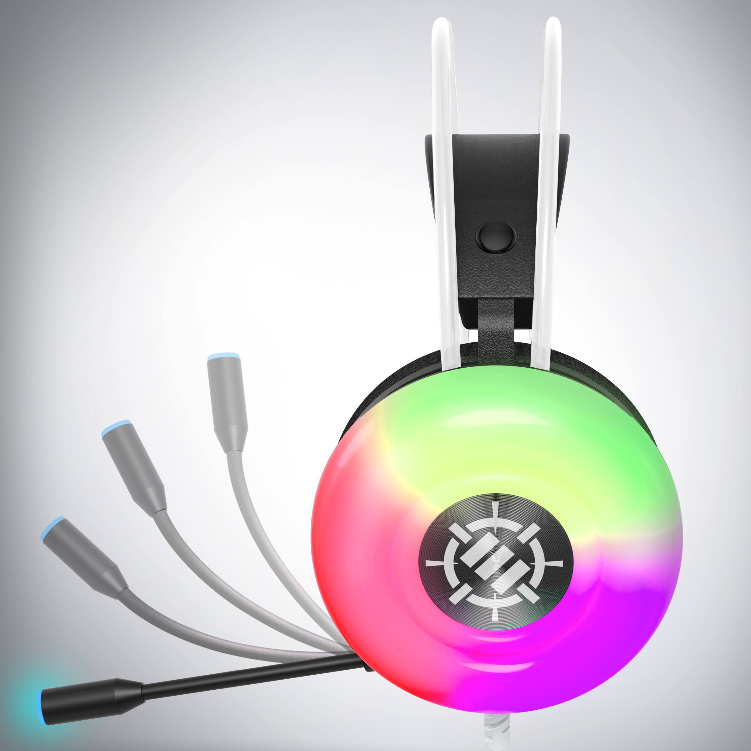 Alt View 8. ENHANCE - Theorem 3 White Headset - PC Gaming Headset with 2.0 Stereo Sound, 50mm Drivers - White.