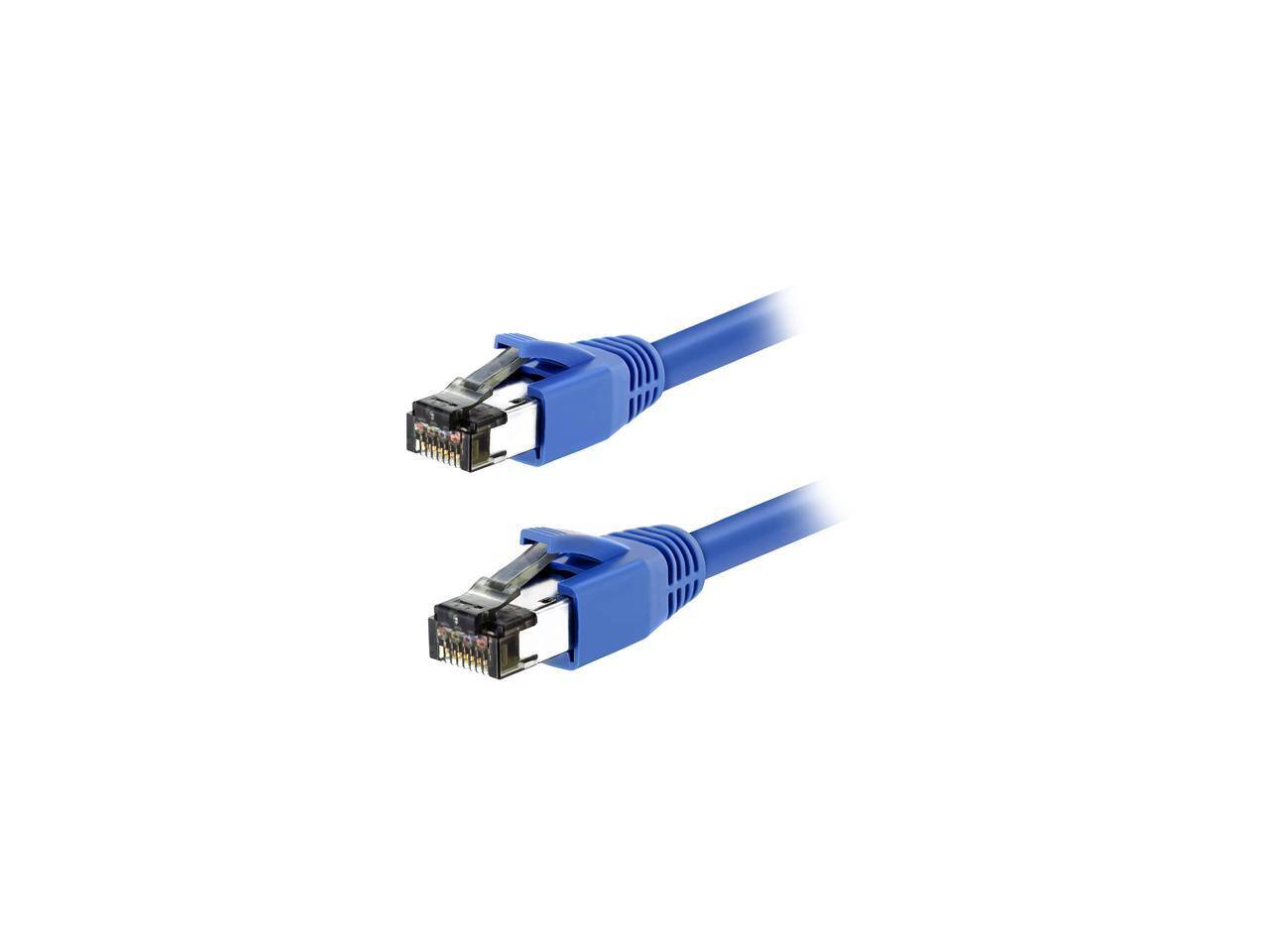 Alt View 1. Nippon Labs - Nippon Labs Cat8 RJ45 0.5FT 40Gbps 2000MHz S/FTP Ethernet Cable (Blue).