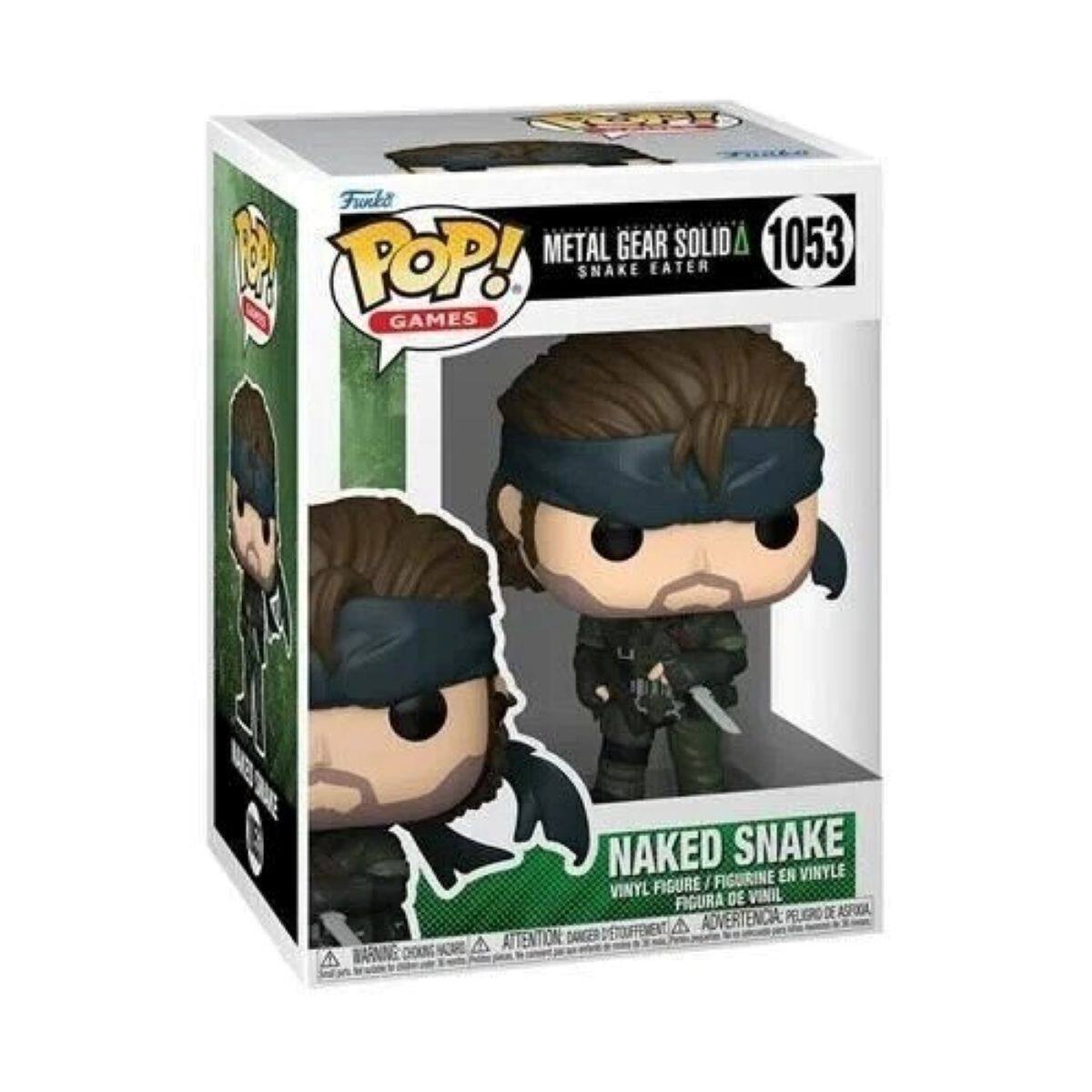 Funke  
POP! GAMES  
METAL GEAR SOLID 1053  
NAKED SNAKE  
VINYL FIGURE / FIGURINE EN VINYLE / FIGURA DE VINIL  
WARNING: CHOKING HAZARD - ADVERTENCIA: PEQUEÑOS PIEZAS - ATTENTION: PELIGRO DE ASFIXIA - DANGER: DETOUFFEMENT - ATTENTION: DANGER