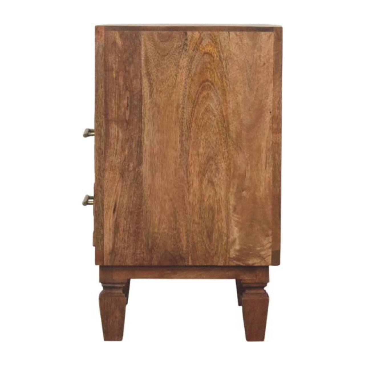 Alt View 7. Artisan Furniture - Artisan Furniture Solid Wood Arno Bedside in Golden Teak - Brown.