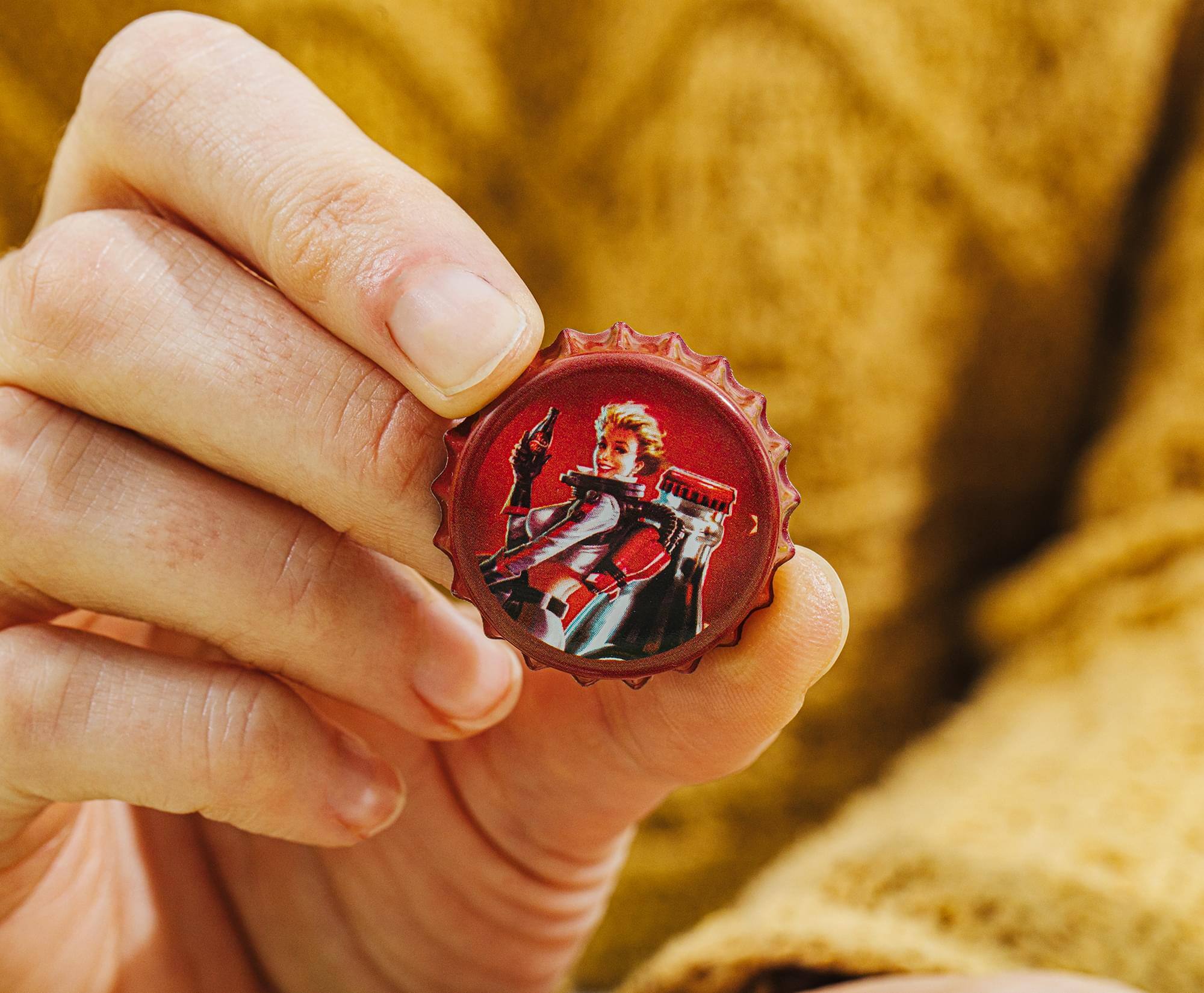 Alt View 4. Just Funky - Fallout Nuka-Cola Bottle Cap Magnets | Set of 4 - Red.