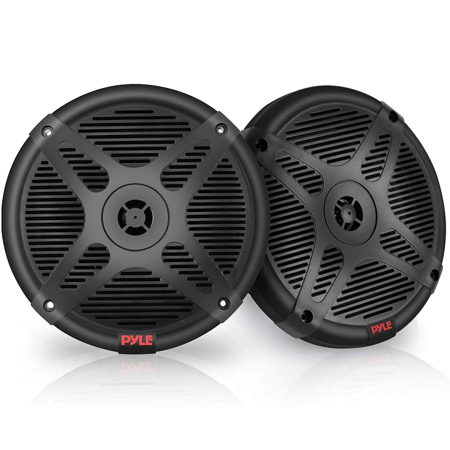 Pyle - PLMRBT65B 6.5” Bluetooth Marine Speakers, Waterproof, 600W Outdoor Audio System (Black)