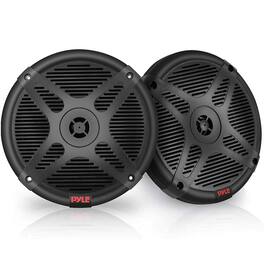 Pyle - PLMRBT65B 6.5” Bluetooth Marine Speakers, Waterproof, 600W Outdoor Audio System (Black)