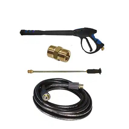 Front. Apache - Apache 99023677 2600 PSI 25 Foot Hose Pressure Washer Gun Kit with Spray Nozzle - Black.