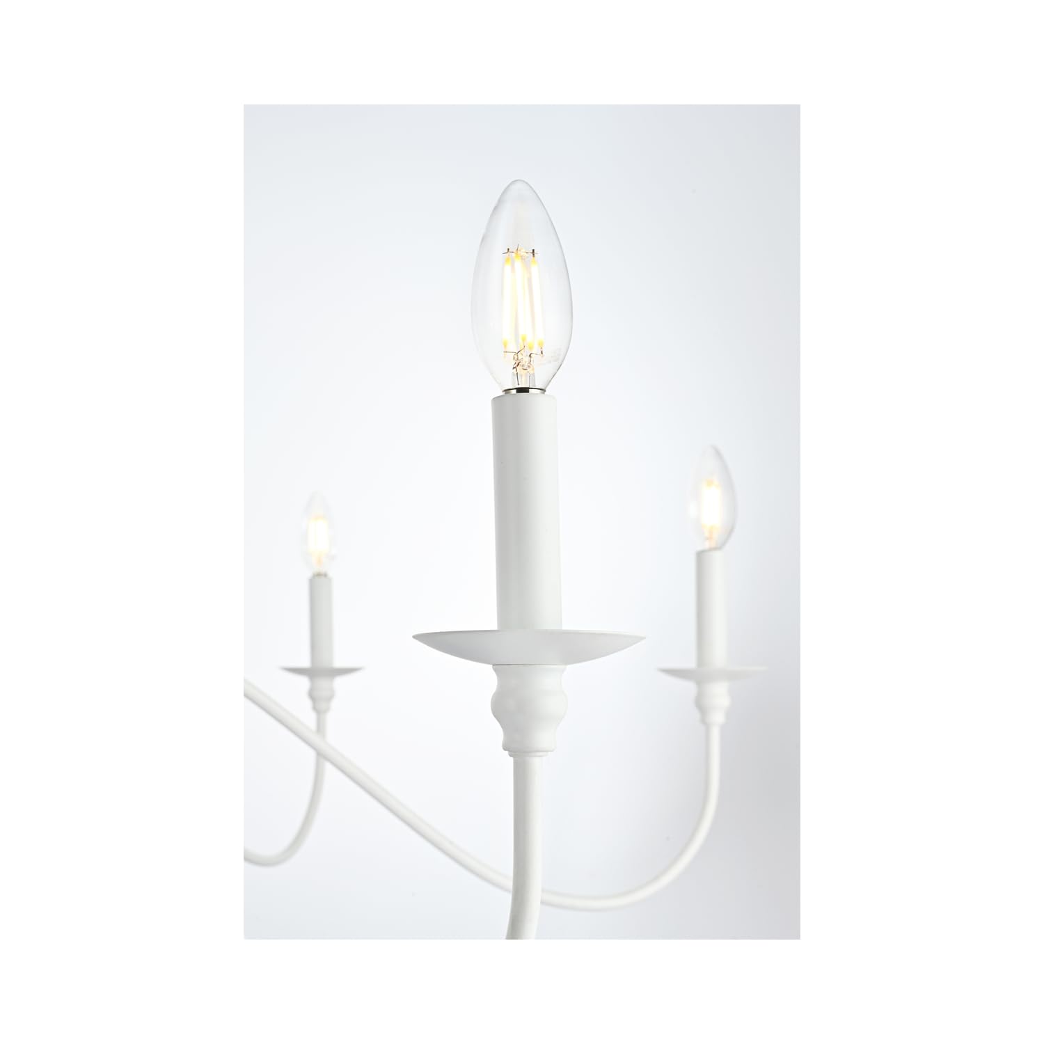 Alt View 1. Living District - Rohan 60 inch chandelier in White - White.