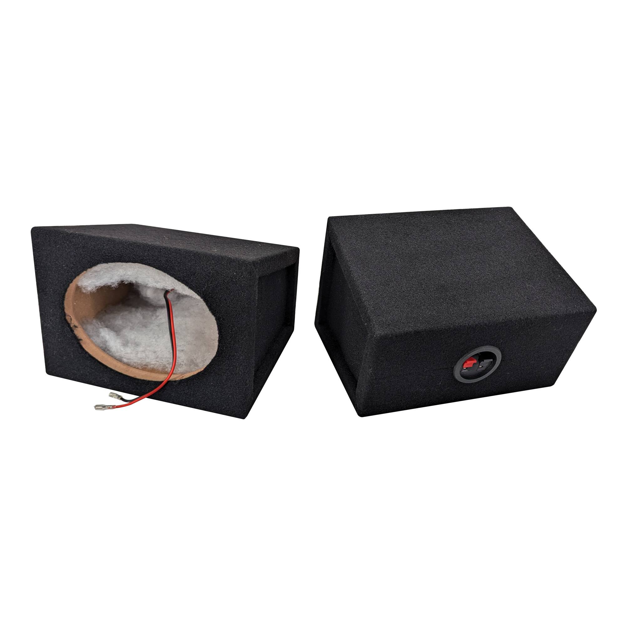 Alt View 4. SDX Audio - 5"x7" Speaker Enclosure Pair w Internally Pre-Wired Fast-On Terminal - Black.