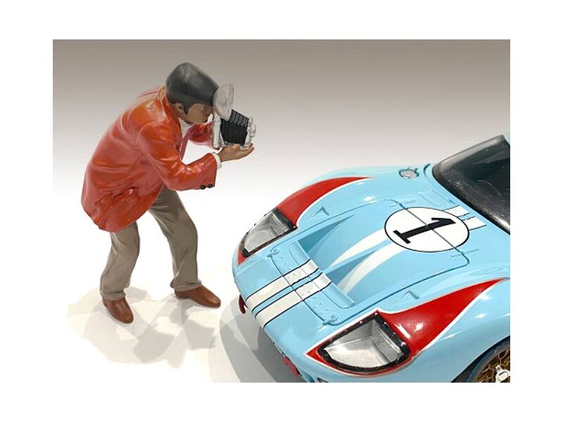 Left. American Diorama - "Race Day 1" Figurine III for 1/18 Scale Models by American Diorama - Multi.